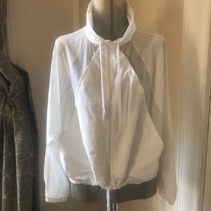 Lululemon white sheer windbreaker Sz 6